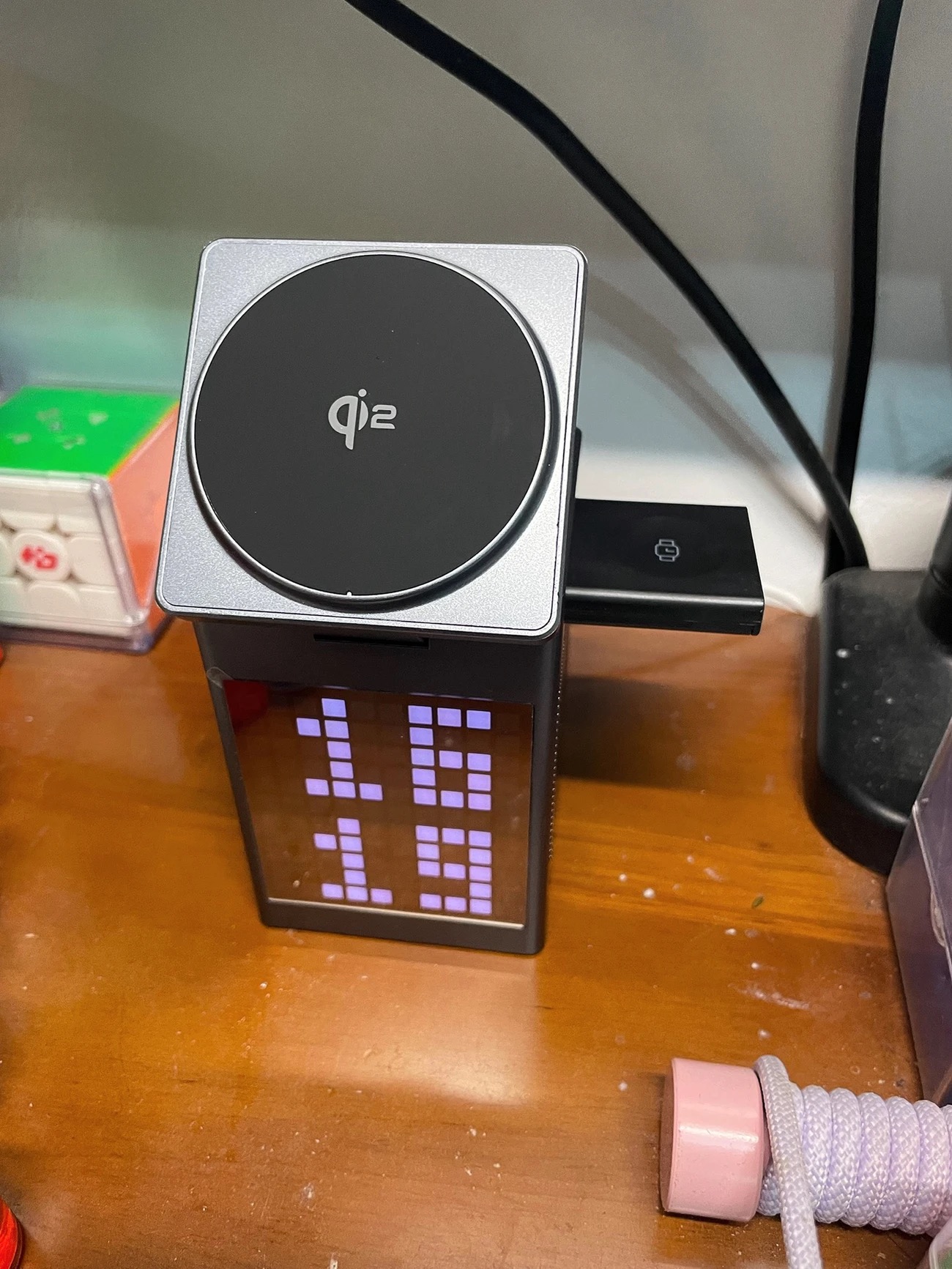 QI2 다기능 6in1 마그네틱 무선 충전기, 블루투스 스피커, 전자시계 photo review