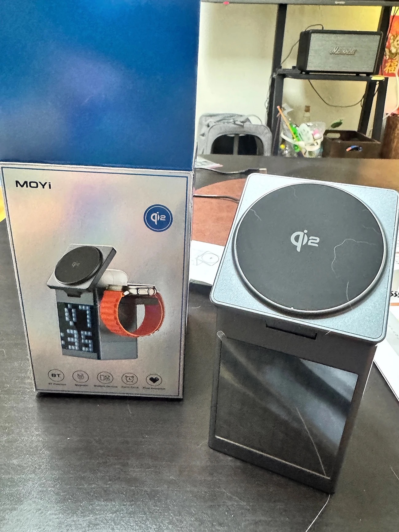 QI2 다기능 6in1 마그네틱 무선 충전기, 블루투스 스피커, 전자시계 photo review