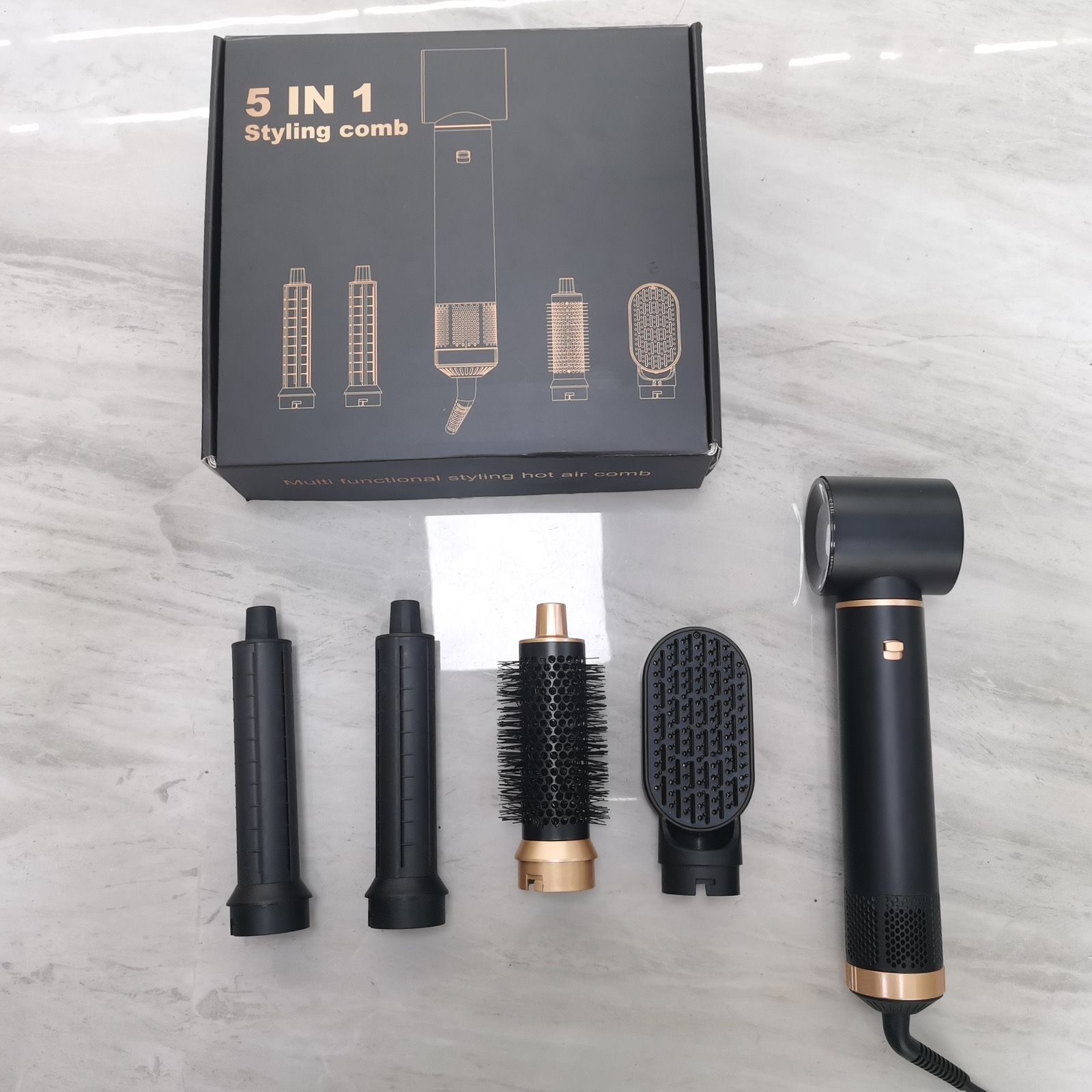 5-IN-1 온풍 브러시: 자동 컬링기, 스트레이트너 및 다기능 헤어 드라이어 photo review